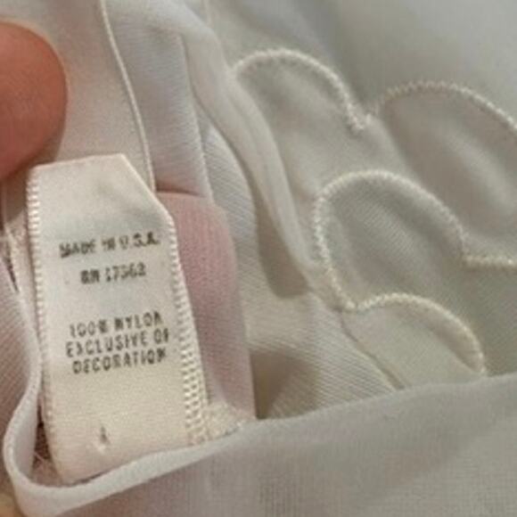 Vintage Komar Slip Dress Chemise Size 36 Short Cream - Picture 15 of 16